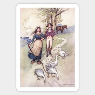 When All the World is Young by Warwick Goble Sticker